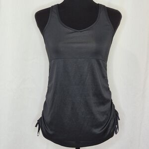 New Balance Women's Ruched Sides Keyhole Back Shelf Bra Athletic Tank Top - Sz M